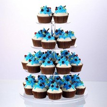 Xhang 4 Katmanlı Kek Standı Düğün Kek Yuvarlak Fincan Kek Tutucu Doğum Günü Partisi Tatlı Standları Ekran Cupcake Standları  Depolama Tepsileri (Yurt Dışından)