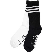 Dıadora  2 Pack Striped Crew Socks M Siyah Beyaz Erkek 2li Çorap - D202531-955