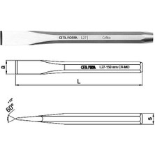 Ceta Form L27-125 Düz Keski (Tesviyeci Tipi) 125MM