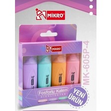 Mikro Smy Mikro Fosforlu Kalem 4 Renk