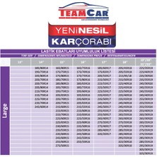 Team Car Teamcar Kar Çorabı Large Ebat Yeni Nesil Kolay Montaj Zincir Muadili