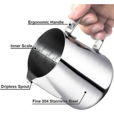 350 ml Paslanmaz Çelik Süt Köpürme Sürahi (Yurt Dışından)