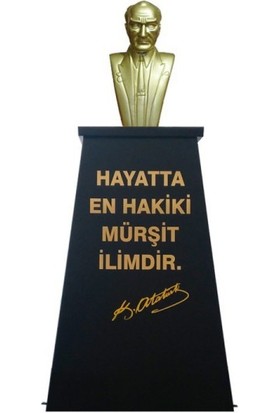 Panapole Atatürk Büstü (70 cm Alüminyum)+ Kaide (100 cm) Ilkokul Modeli