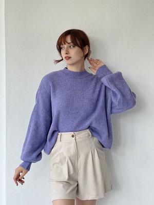 Retrobird Basic Oversize Triko Kazak Kadın Lila