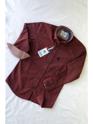 Louis Kids Düz Oduncu Logolu Uzun Kol Çocuk Gömleği