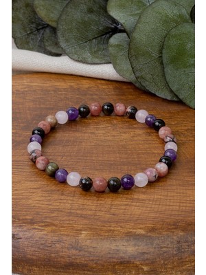 Dünya Doğal Taş Aşk Sevgi Bilekliği