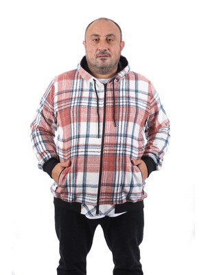 Moc Grande Kapüşonlu Erkek Sweatshirt Kiremit Renk Fermuarlı Cep ile Rahat Kullanım