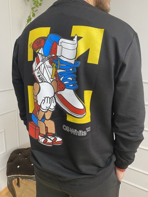 Bittibitti Siyah Baskılı Sweatshirt