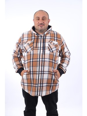 Starbattal Büyük Beden Kapüşonlu Sweat Çift Cep 22204-LACIVERT