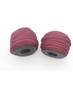 Be Beauty Bordo Renkte 6 mm Polyester  Eşofman Kapşon Bağ Ipi (20 Mt)