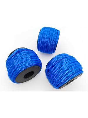 Be Beauty Saks Mavisi Renkte 6 mm Polyester  Eşofman Kapşon Bağ Ipi (30 Mt)