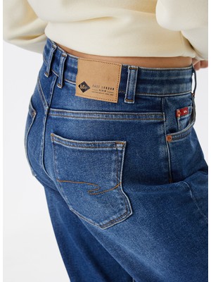 Lee Cooper Normal Bel Ankle Paça Rahat Kadın Denim Pantolon 231 Lcf 121011 Funny Causa Blue