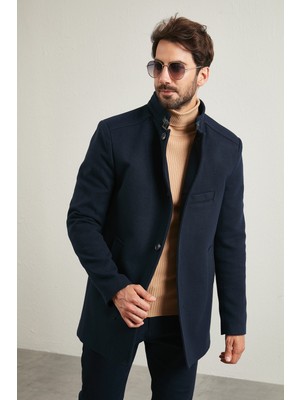 Buratti Slim Fit Pamuklu Kaşe Kaban Erkek Kaban 5841012
