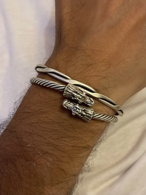 Rupen Kraft Gümüş Kaplama %100 Bakır Ayarlanabilri  Bileklik