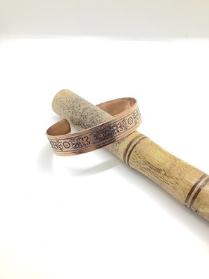 Rupen Kraft El Yapımı Işlemeli %100 Bakır Kadın & Erkek Bileklik