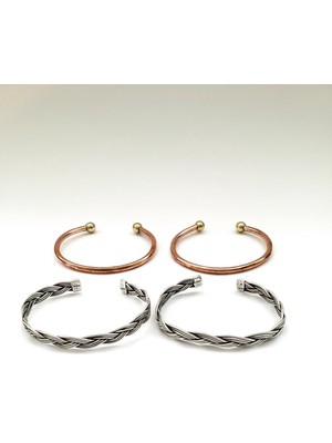 Rupen Kraft Kadın & Erkek Ayarlanabilir  4 Lü Kombin Bileklik