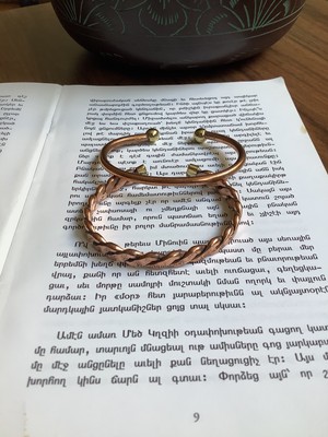 Rupen Kraft 2 Adet Bakır Kadın & Erkek Ayarlanabilir Kelepce Bileklik