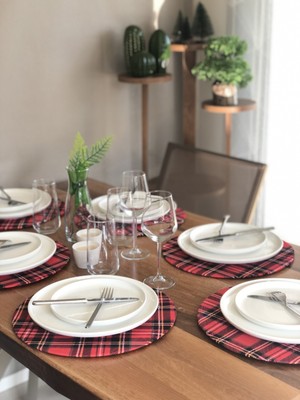 Desenizmir Amerikan Servis Supla Ekose Desen 6'lı