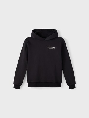 Lmtd Baskılı Erkek Çocuk Siyah Sweatshirt Nlmnenry Ls Sweat W. Hood