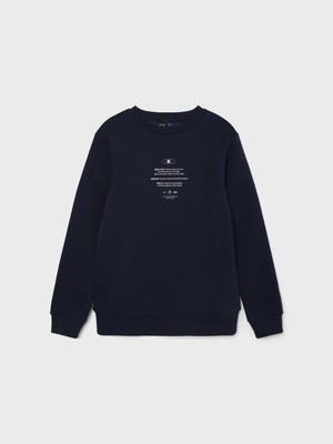 Lmtd Baskılı Erkek Çocuk Lacivert Sweatshirt Nlmnorbıts Ls O-Neck Sweat