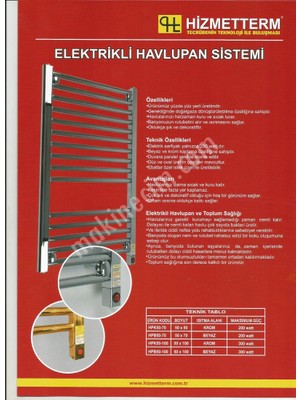 Hizmetterm Elektrikli Havlupan 50X70 Krom