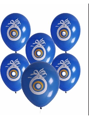Rönesans Parti Nazar Boncuklu Mavi Maşallah Balon 30 Adet
