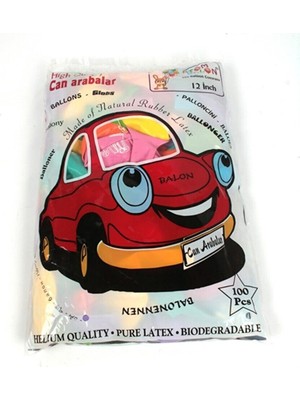 Rönesans Parti Can Arabalar Baskılı Karışık Renk Balon 20 Adet
