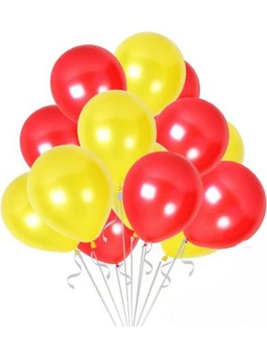 Rönesans Parti 30 Adet Sarı Kırmızı Balon Konsepti