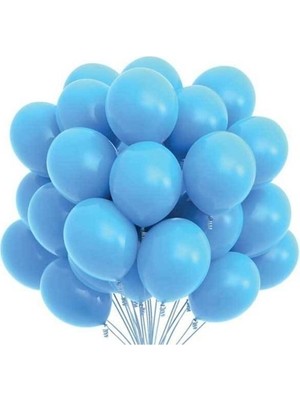 Rönesans Parti Açık Mavi Pastel Balon 50 Adet + 5 mt Balon Zinciri