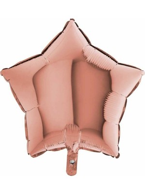 Rönesans Parti Rose Gold Yıldız Folyo Balon 45 cm - 1 Adet