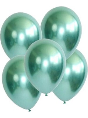 Rönesans Parti Krom Metalik Yeşil Balon 50 Adet