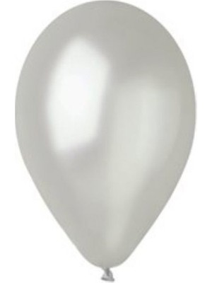 Rönesans Parti 12 Inç Metalik Gümüş Balon 25'li