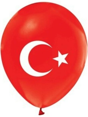 Rönesans Parti Ay Yıldız Türk Bayraklı Balon 20 Adet