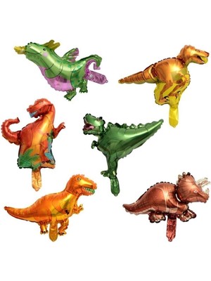 Rönesans Parti 6'lı Dinazor Folyo Balon Seti