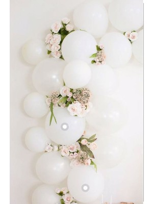Rönesans Parti Pastel Beyaz Balon Seti 20 Adet