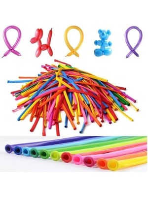 Rönesans Parti Renkli Sosis Balon 20 Adet