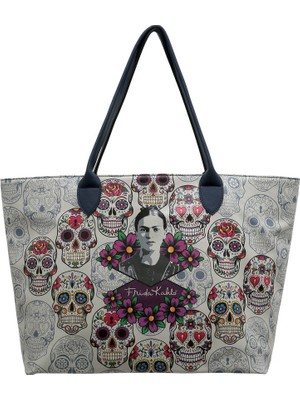 Kadın Vegan Deri Çok Renkli Omuz Çantası - FKL Remembrance of Frida Tasarım