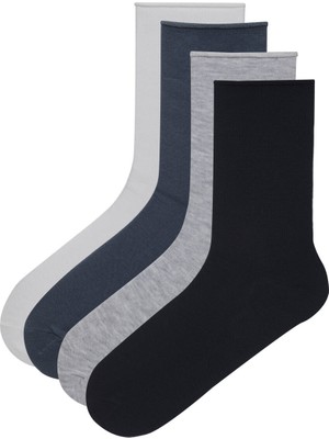 Penti Mavi Simple 4lü Soket Çorap