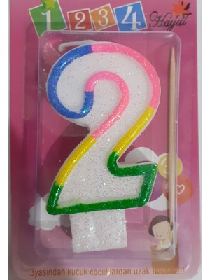 2 Yaş Renkli Pasta Mumu