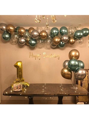 Krom Balon Stand Ayaklı Folyo Balon Kaligrafi Banner Seti