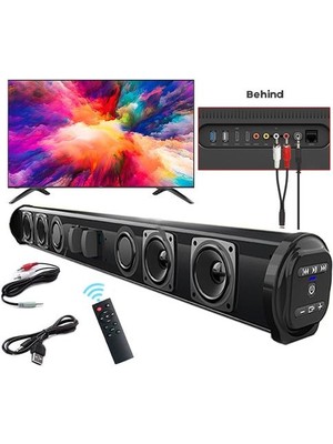 Xinhang Kablosuz Bluetooth Soundbar Hoparlör Sistemi Kablolu Kablosuz Surround Stereo Ev Sineması Tv Projektör (Yurt Dışından)