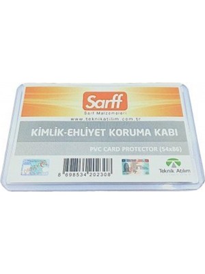 Sarff Pvc Ehliyet-Kimlik Koruma Kabı 10 Adet