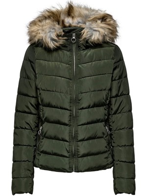 Only Kadın Mont Yeşil 15158943 Onlnewellan Quilted Hood