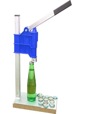 Silimo Şişe Kapatma Aleti - Mavi  Renk (200 Kapak Hediye )