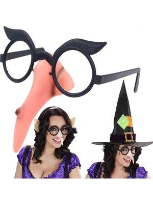 Pandoli Halloween Plastik Cadı Gözlüğü Cadı Burnu.cadı Burunlu Gözlük