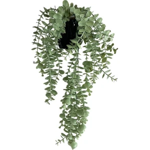 Yapay Çiçek Saksıda Sarkan Şimşir Mat Pastel Okaliptus Yapay Sarmaşık Pastel 50CM