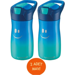 Matara Picnik 580 ml Çelik Gülen Yüz 2 Li Set Mavi