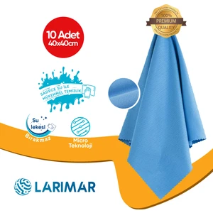10 Adet Mikrofiber Sihirli Cam ve Ayna Temizlik Bezi 40X40 Renkli