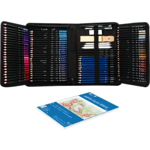 Profesyonel Kroki Kalem Seti 145 Adet Çizim Kiti Kömür Yağı Öğrenciler Için Renkli Kalemler Boyama Sanat Malzemeleri | Renkli Kalemler (Yurt Dışından)