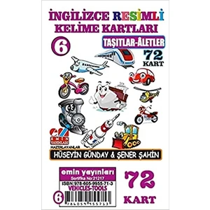 Taşıtlar Aletler - İngilizce Resimli Kelime Kartları 6